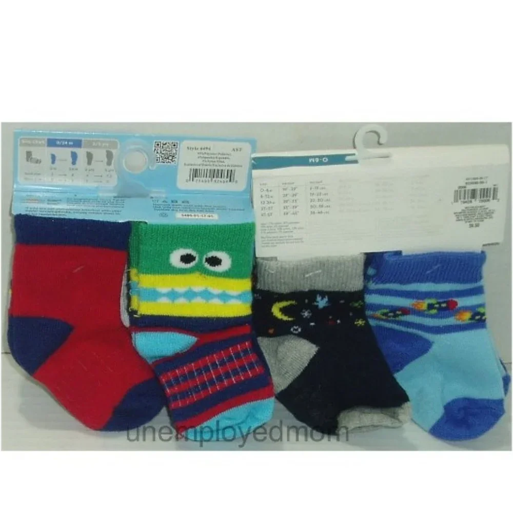 Boys Crew Socks Monster Rocket Stars Moon Peds Growing Lot 10 pair